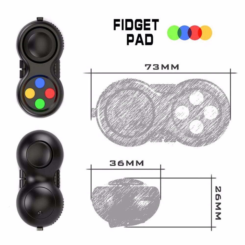 Needway  Controller Gamepad Decompression Toy Children Adults Toy Gamepad Is Used To Relieve Figet Toys Handle Fidget Pad Gamepad Toy Relaxing The Tight Fingers Keychain Fidget Toy Reduce Anxiety Games Antistress Toy The Stress Relieve/Multicolor