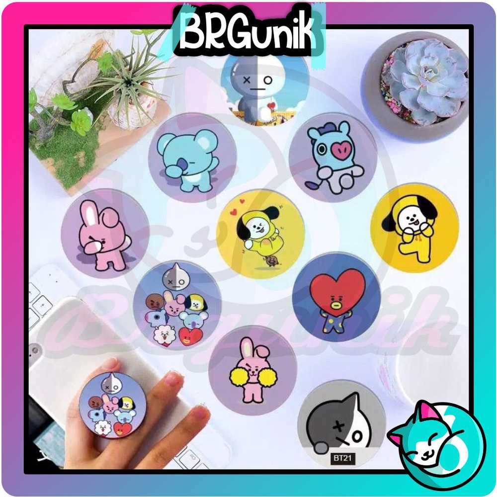 BRGUNIK Pop Socket Holder Pegangan Hp Lucu Import Acrylic Akrilik R186