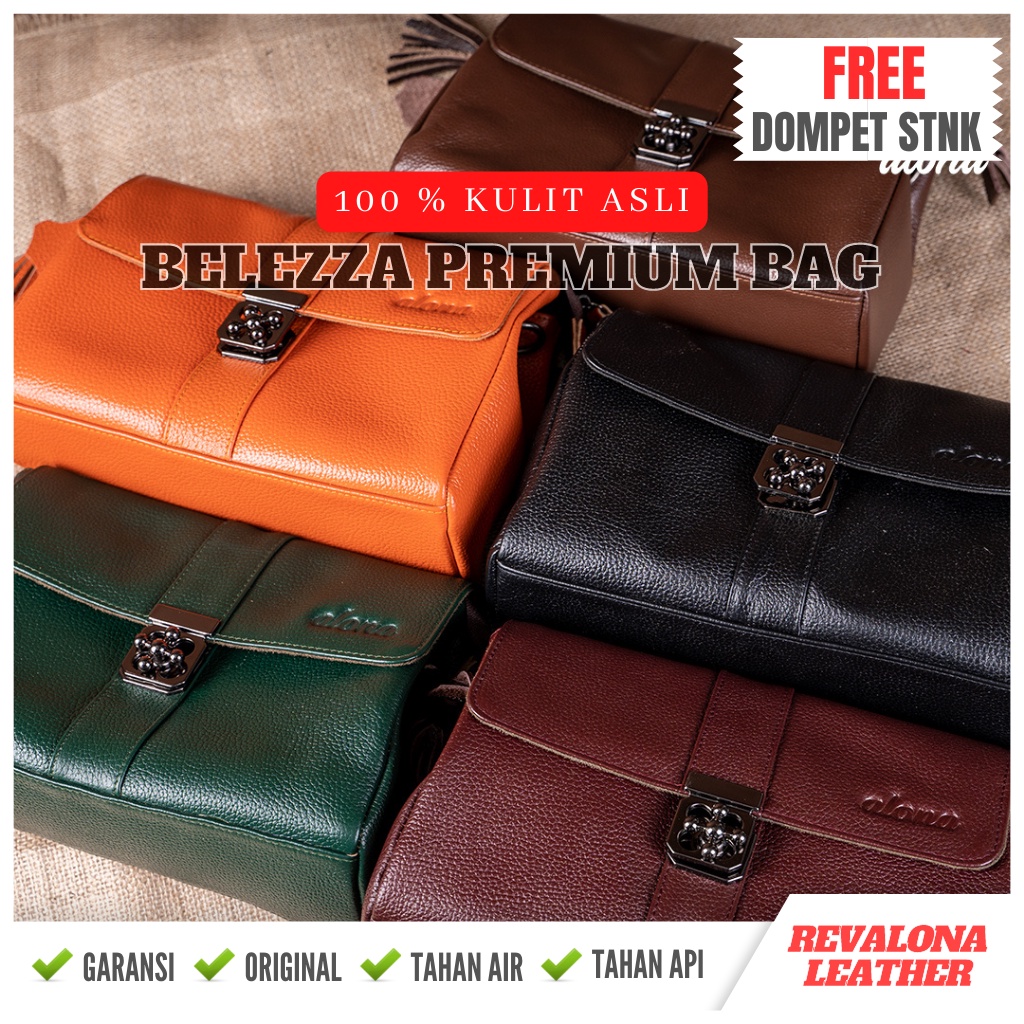 Tas Kulit Asli Original Premium Branded Wanita Belleza Shoulder Bag