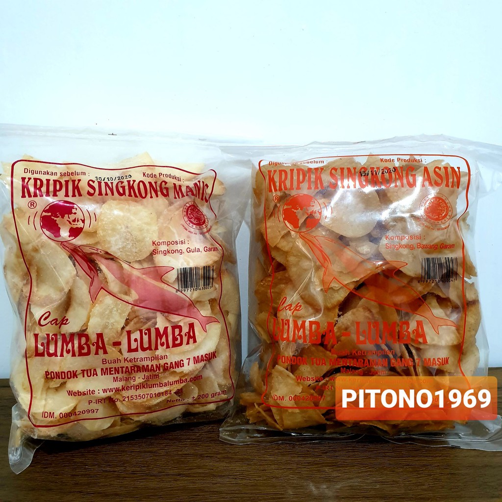 

Keripik Singkong Lumba-Lumba Asin/Manis 200gr Khas Malang