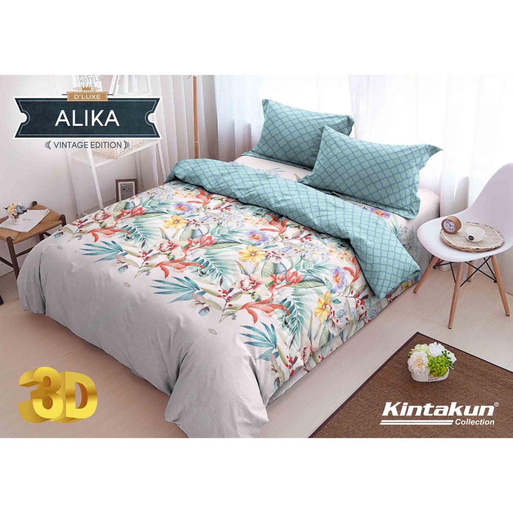 Jual ID. Kintakun Dluxe Bed Cover King Set Vintage Alika Shopee