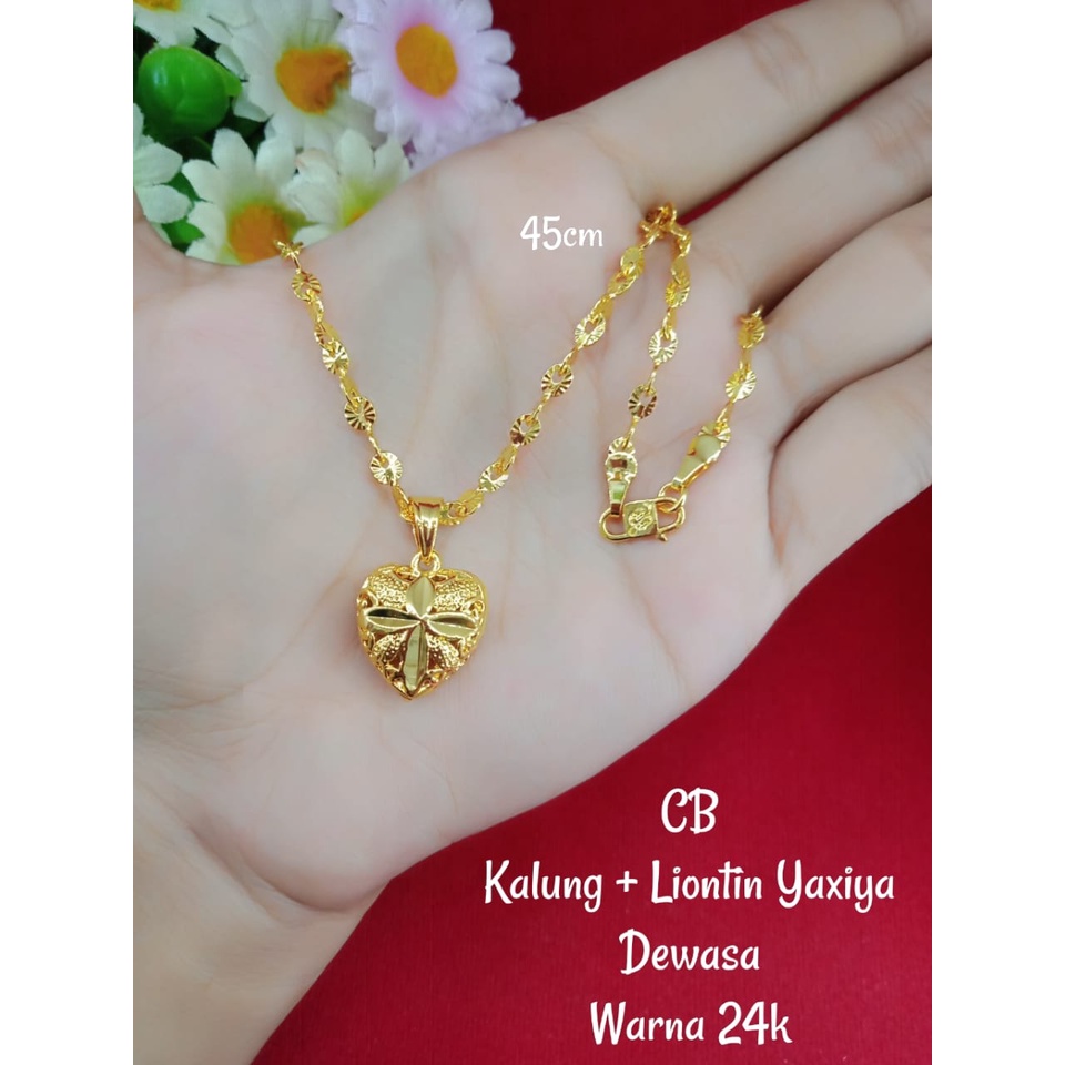 Kalung Lapis Emas 24 Karat Yaxiya Seperti Asli
