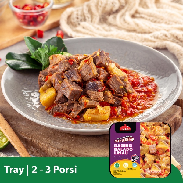 

Laukita Daging Balado Limau Pedas Sedang Frozen Food [175g]