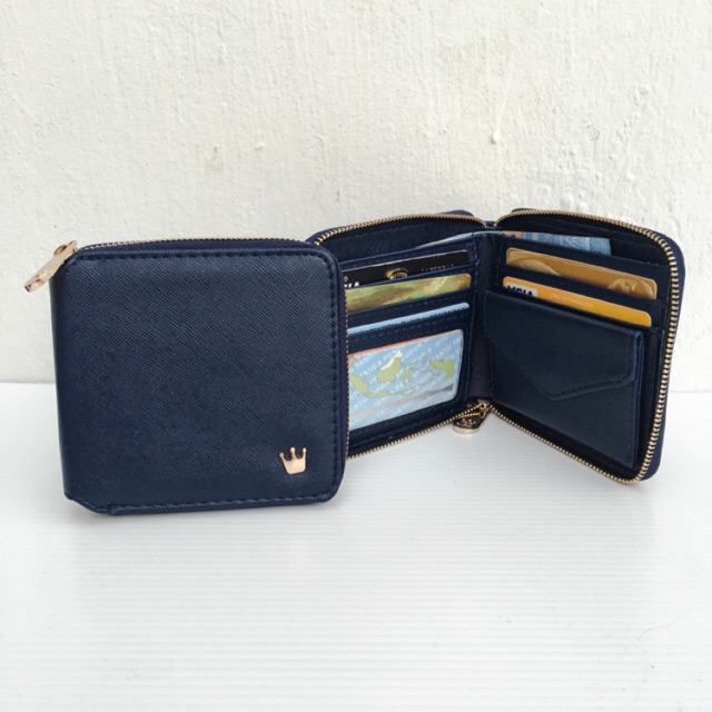 CROWN SQUARE ZIPPER WALLET DOMPET WANITA