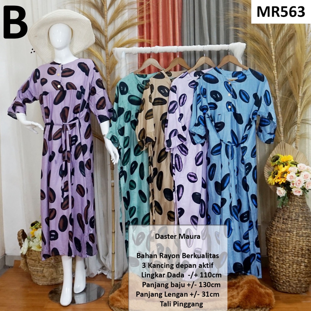 DASTER MAURA + AINA TERBARU Longdress, Lengan raglan 3/4 size fit to XL MR #dastermurah #homedress #daster terkini-2
