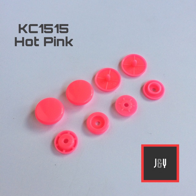 Kancing cetet snap button 15 mm kode 1515 hot pink