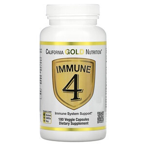 p223 CALIFORNIA GOLD NUTRITION IMMUNE 4 IMMUNE SYSTEM SUPPORT 180 Veg
