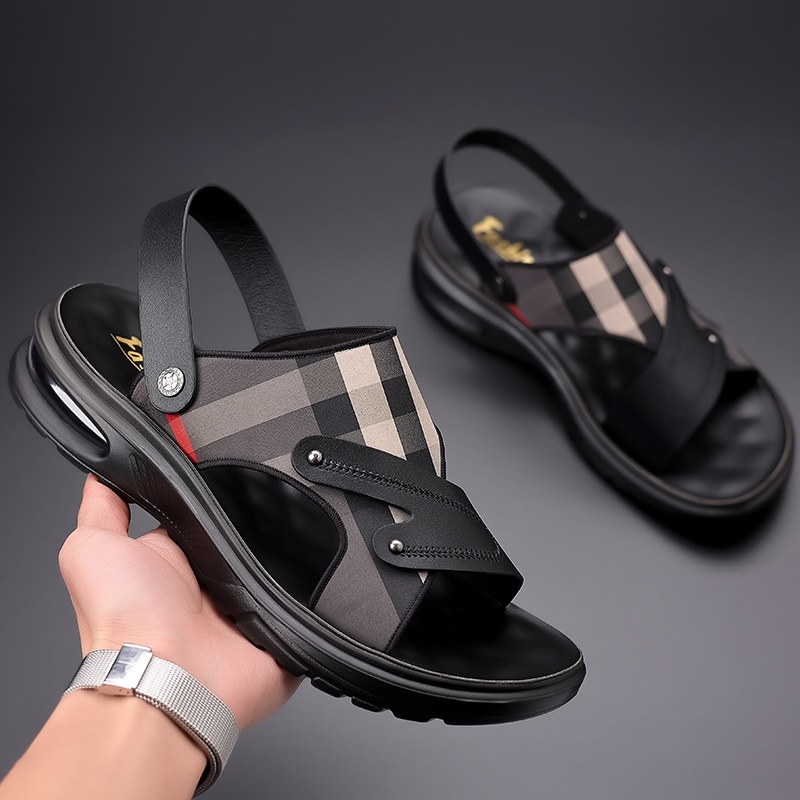 Terbaru Murah Import Outdoor Casual Pantai Sandal Pria Gunung Luar Mendaki Karet Selop Anti Slip Cowok Dewasa Nyaman Keren 204