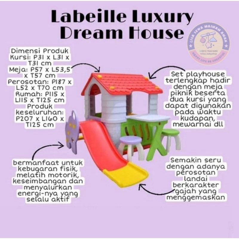 Labeille Dream Playhouse n Slide Luxury Complete Set