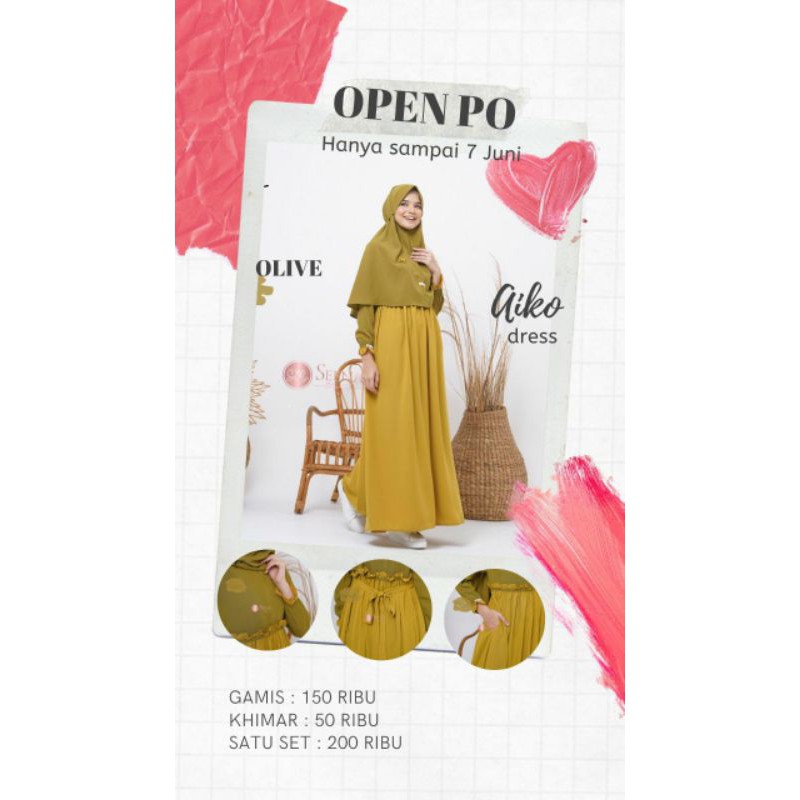 Gamis Aiko by seena modesty set jilbab