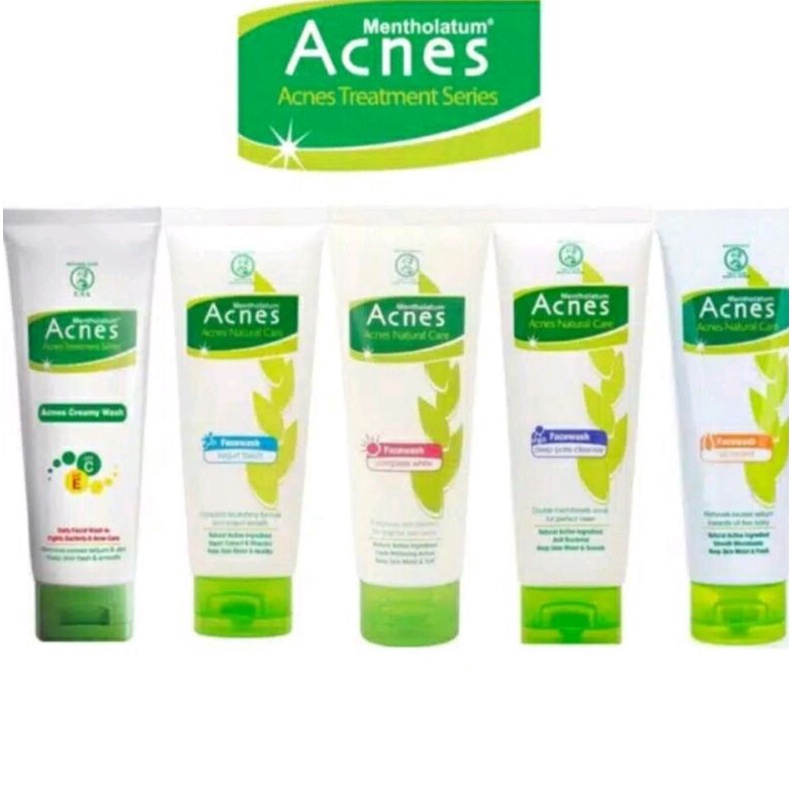 Jual acnes face wash,yogurt touch,oil white,deep pore