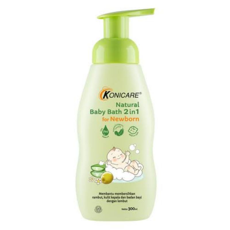 Konicare Baby Bath 2in1 New Born 300 ml / Sabun Mandi &amp; Shampo Bayi / Sabun Mandi &amp; Shampo Konicare