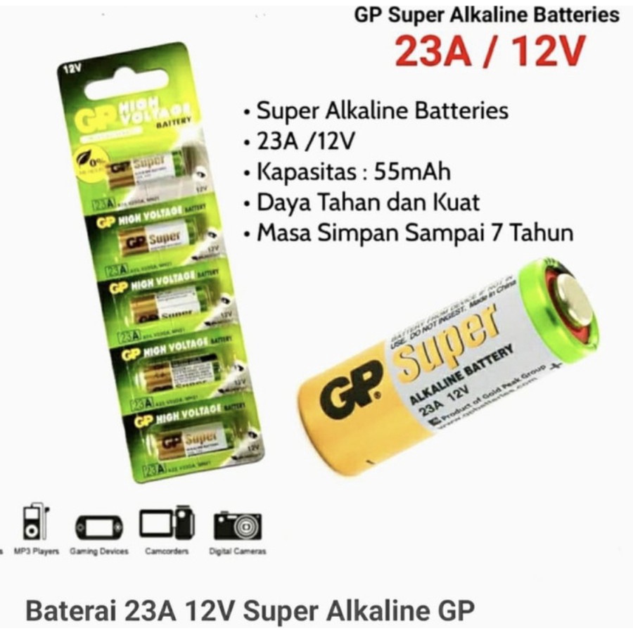 Jual Baterai Batre Battery Gp 23a Gp Super Alkaline 23A 12V Original ...