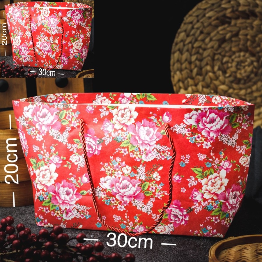 Paper Bag Imlek Motif Bunga