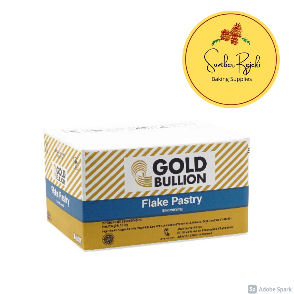 

Gold Bullion Flake Pastry Korsvet 250 Gr, 500 Gr, 1 Kg