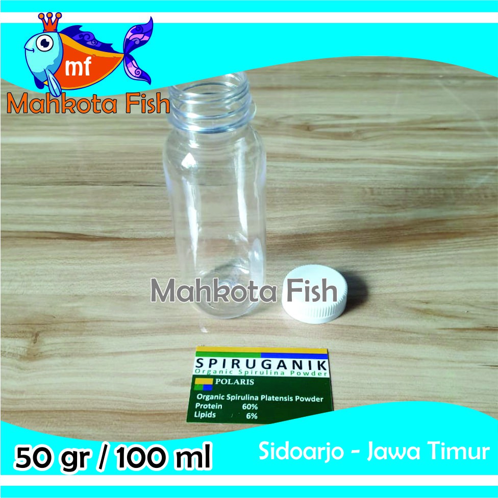 Botol Spirulina / Spiruganik | Botol Repack 50 gr / 100 ml Spirulina / Spiruganik