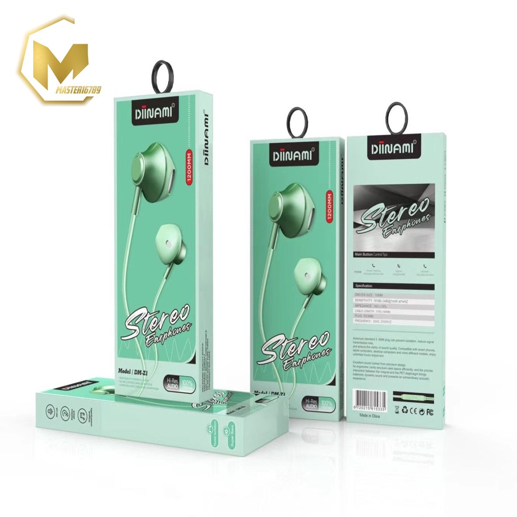 BM076 Headset earphone Hf macaron DIINAMI Z1 METAL super extra BASS for oppo Samsung vivo xiaomi MA2008