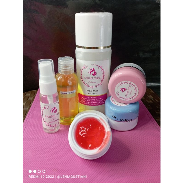 PAKET LENGKAP GLOWING 6IN1 SKINCARE FARMA WDC ORIGINAL