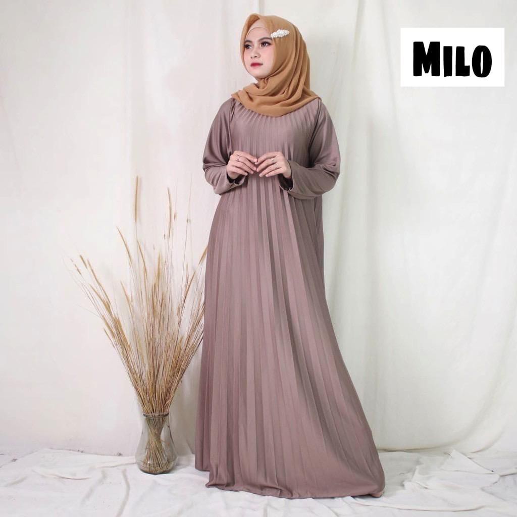 Gamis Plisket Tangan Panjang Gamis Hyget  Premium Baju Gamis Plisket Jumbo Gamis Baju Hamil