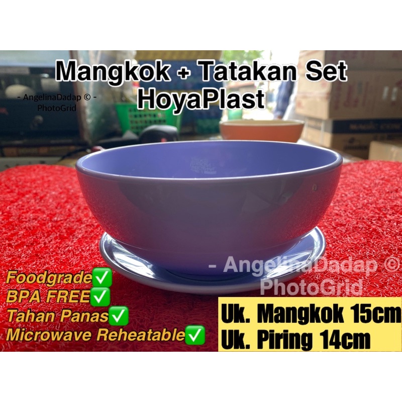 Mangkok Bulat + Tatakan Piring HoyaPlast Mangkok Set Piring Tatak