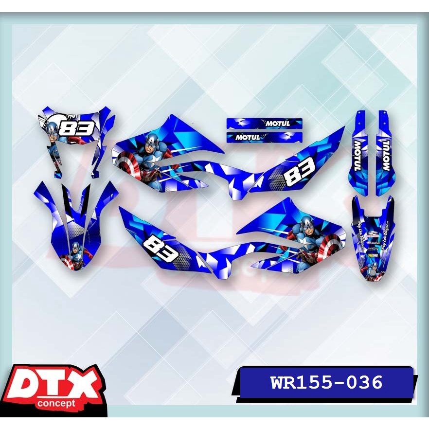 decal wr155 full body decal wr155 decal wr155 supermoto stiker motor wr155 stiker motor keren stiker motor trail motor cross stiker variasi motor decal Supermoto YAMAHA WR155-036
