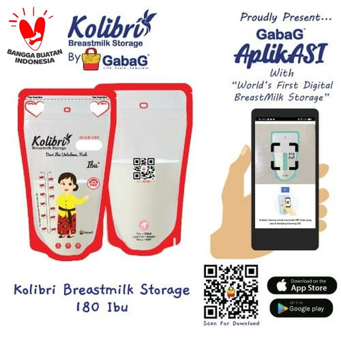 Gabag Kantong Asi Batik 180ml Kolibri