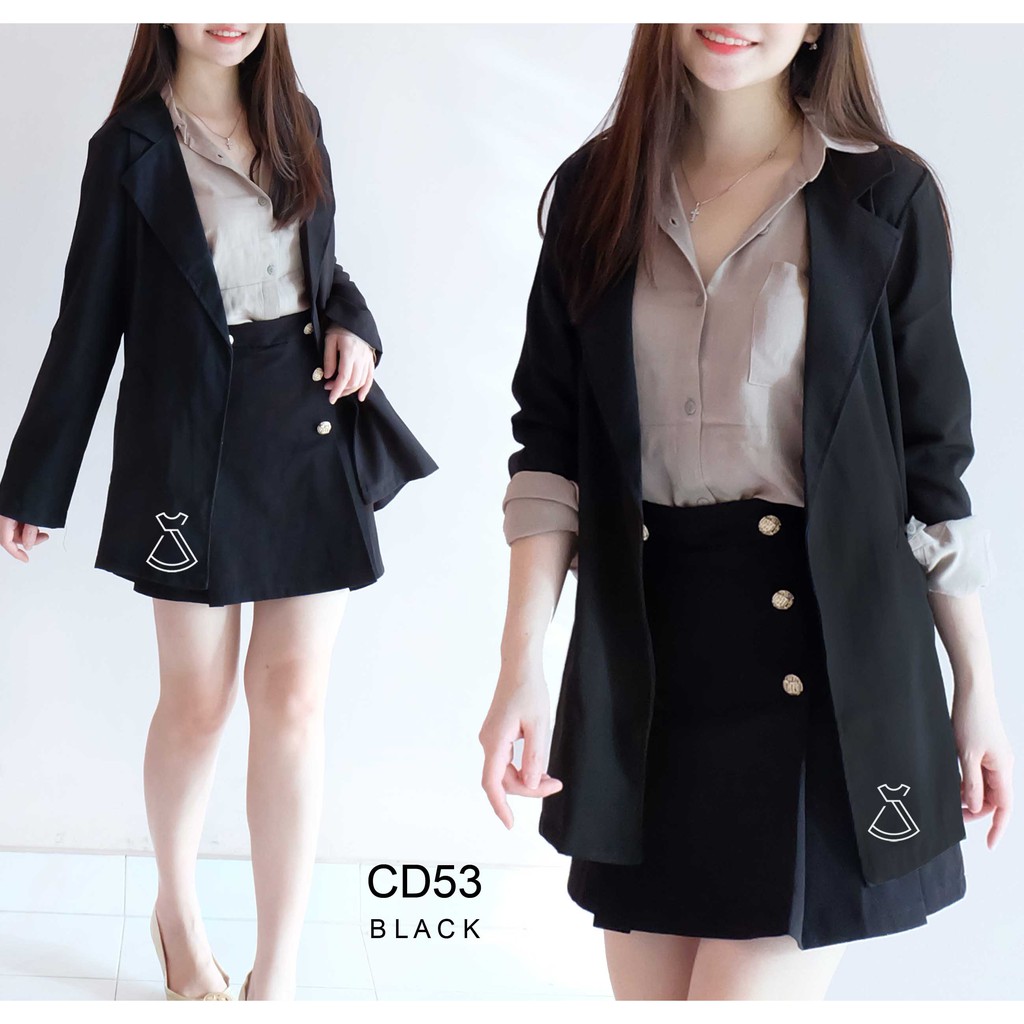 CD53 -  Outer Blazer Cotton Blazer Korean Look