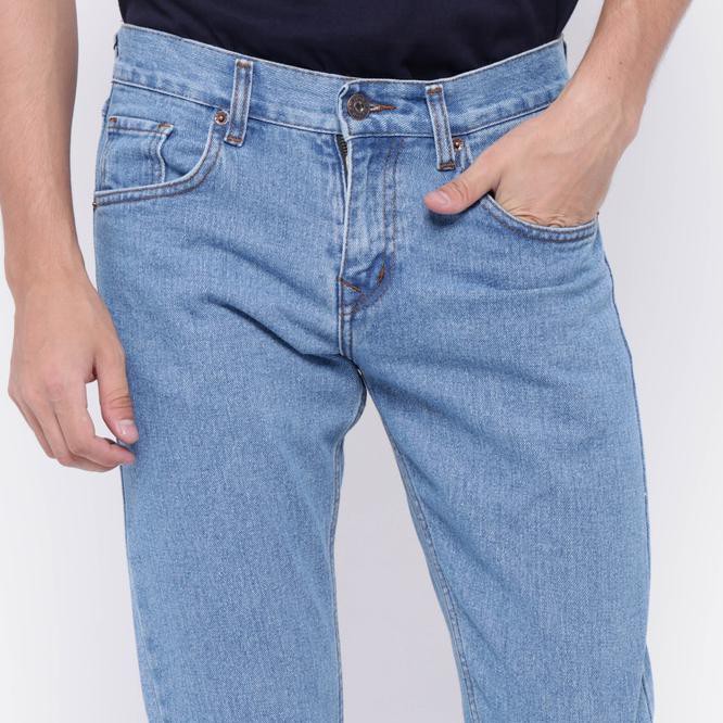 Edwin Celana Jeans Slim Fit Pria Panjang Biru Muda Roma 01 - Biru, 28