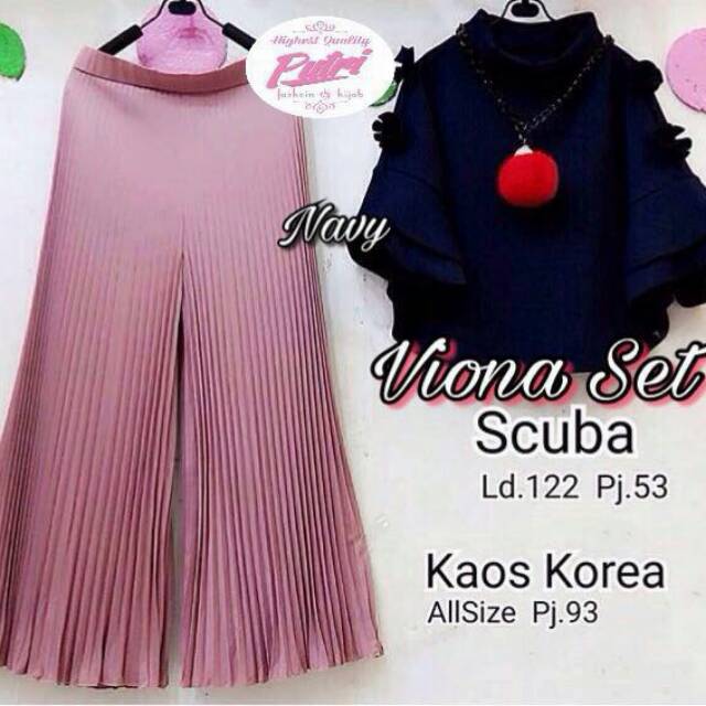 Viona Set by Putri | setelan murah | setelan kulot murah
