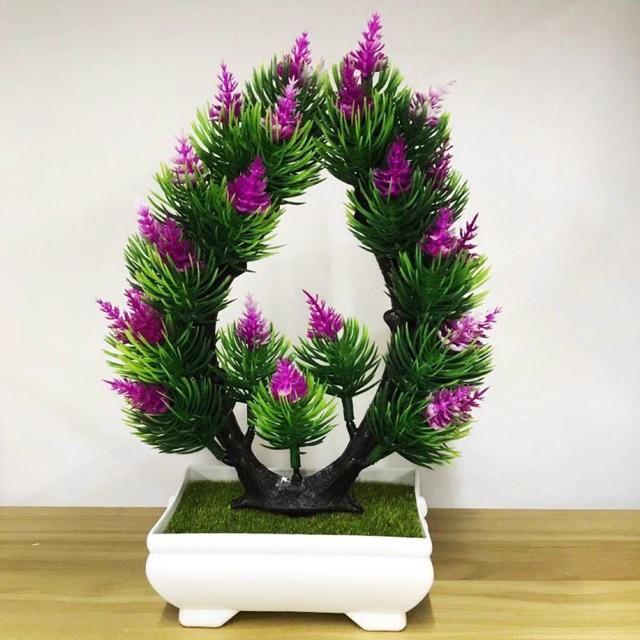 NM 566 bunga plastik/pajangan bunga artifisial/vas petak-Ungu