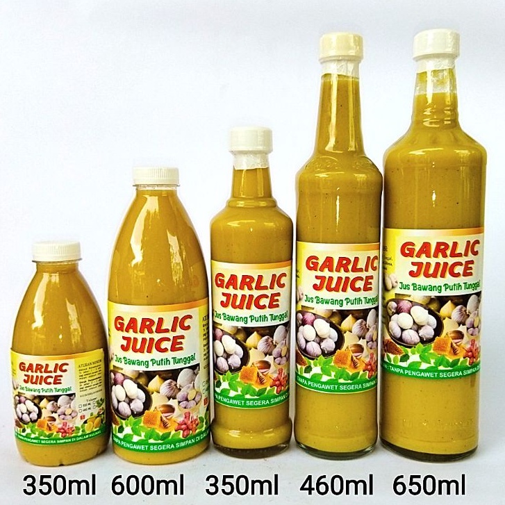 JUS BAWANG PUTIH TUNGGAL, JAHE MERAH, LEMON CALIFORNIA,  MADU MURNI, CUKA APEL, VARIAN KAYU MANIS DAN ORIGINAL