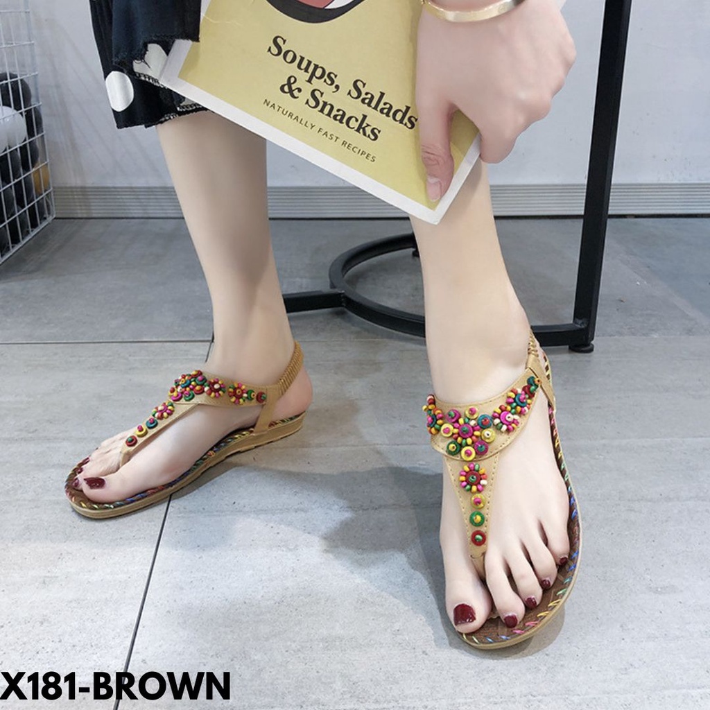 SANDAL WANITA MOTIF MANIK-MANIK CANTIK BANGET BAHAN CANVAS IMPORT 181