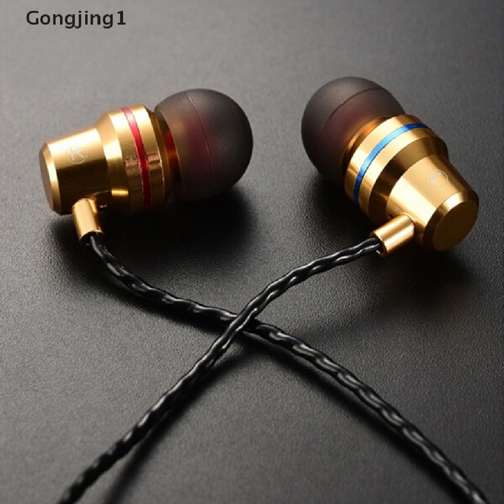 Gongjing1 headset Earphone Kabel stereo heavy bass Dengan noise Canceling Untuk Olahraga