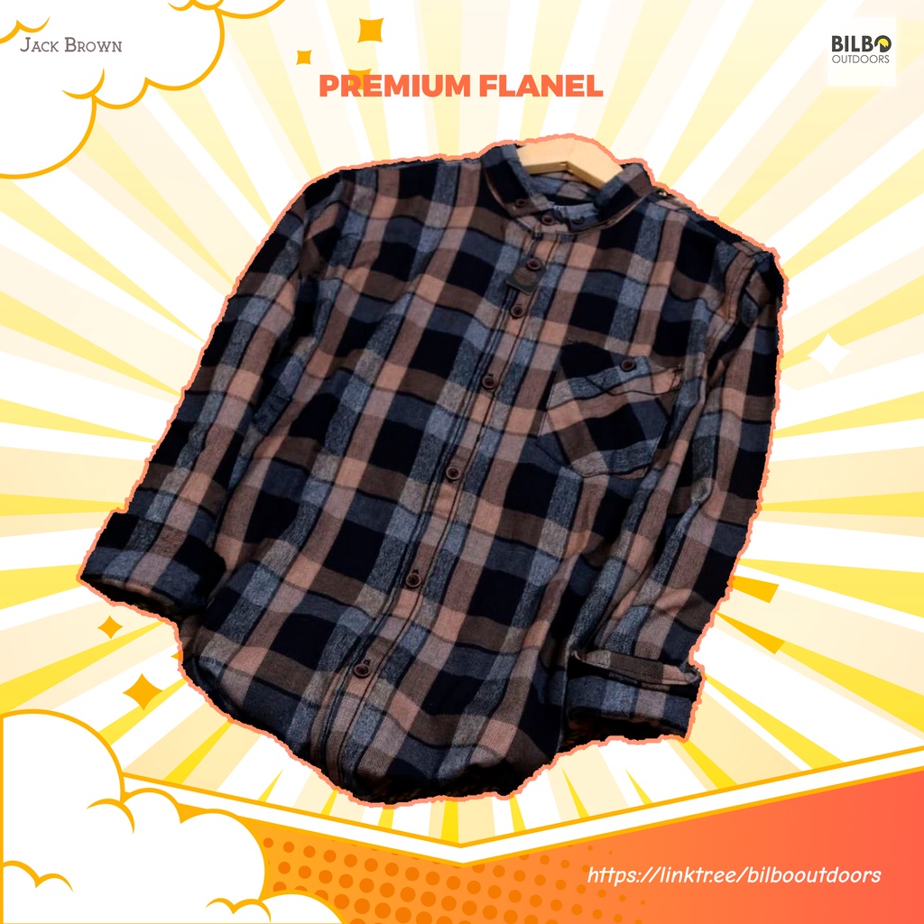 Flanel Lengan Panjang Jack Brown Original Premium / Flanell Outdoor