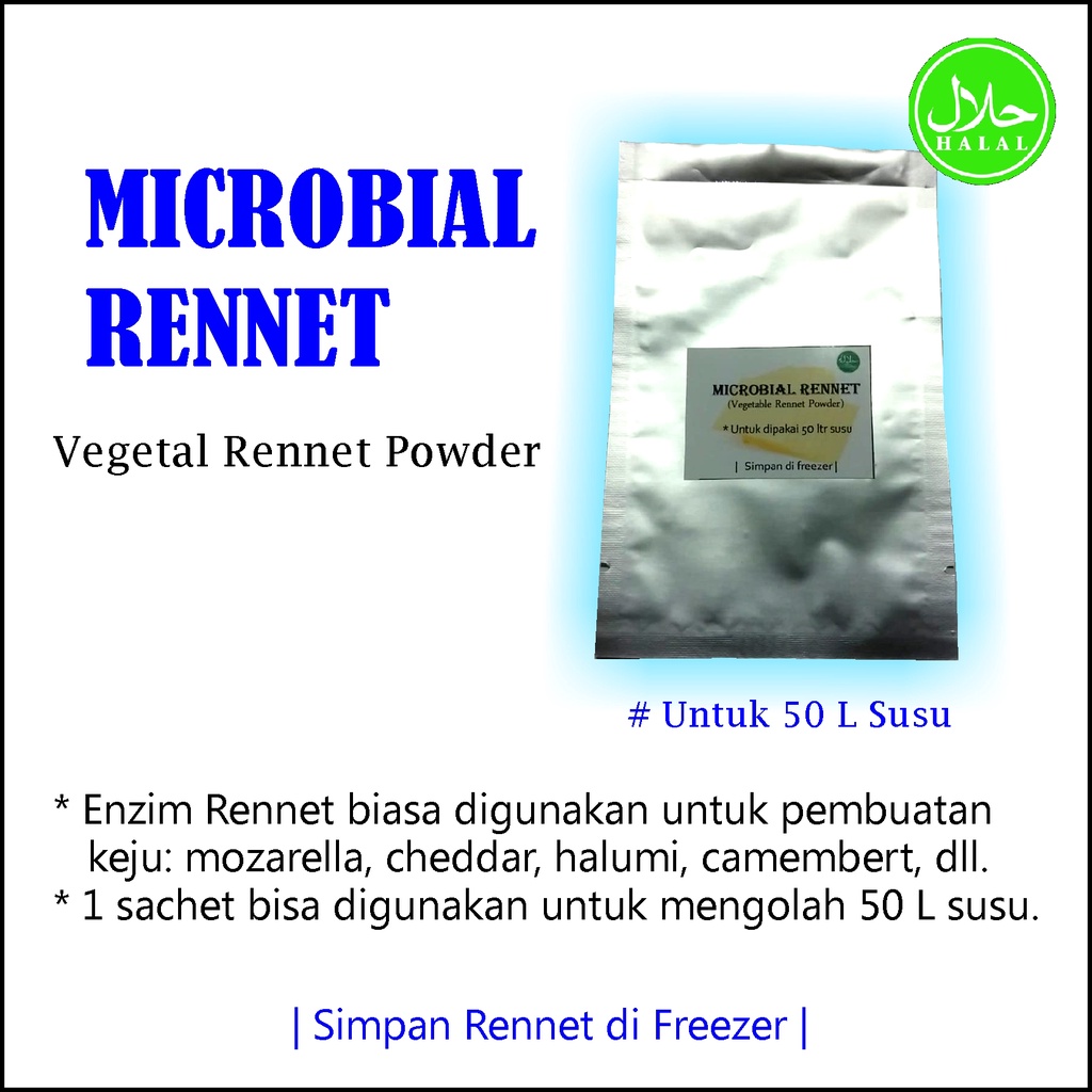 RENNET KEJU POWDER VEGETAL - HALAL