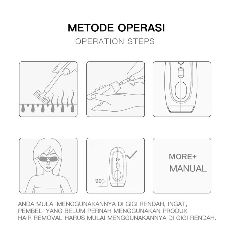 IPL Laser Hair Removal Perontok Bulu Permanent Alat Penghilang Bulu Tanpa Sakit 999999 FLASH
