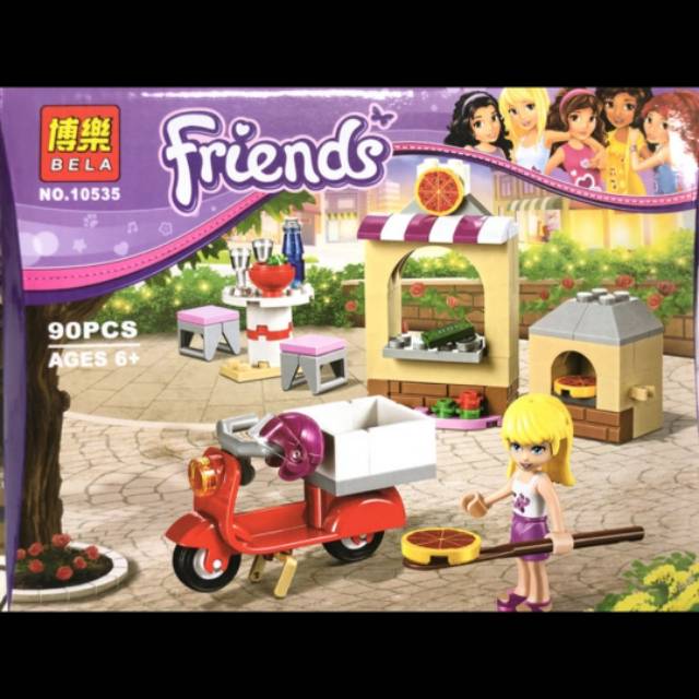 Brick Lego Cafe and Delivery Pizza