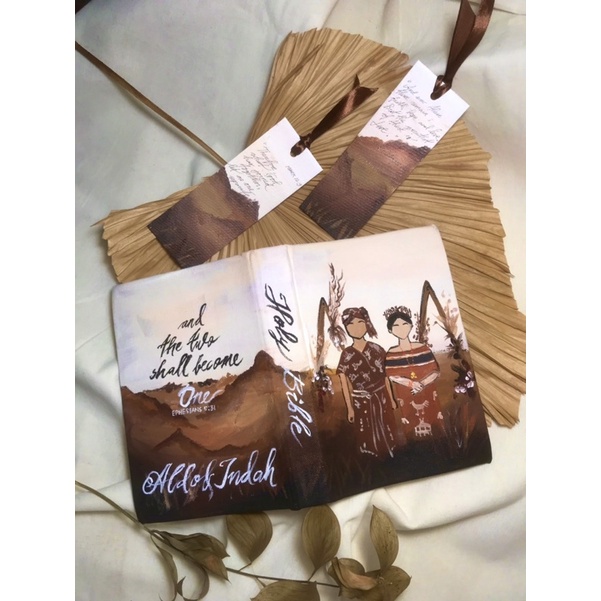 

Hand Painted Bible Cover Wedding
