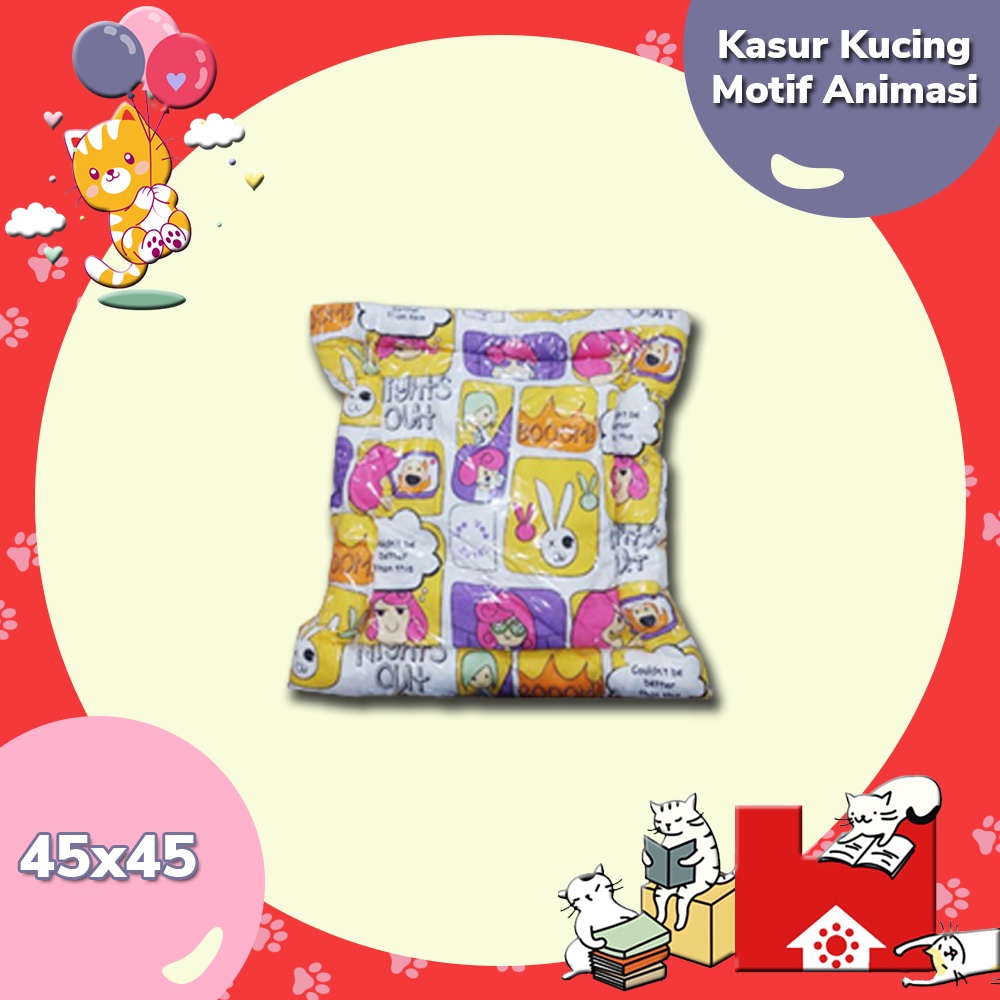 Kasur Kucing &amp; Anjing Motif Animasi 45x45