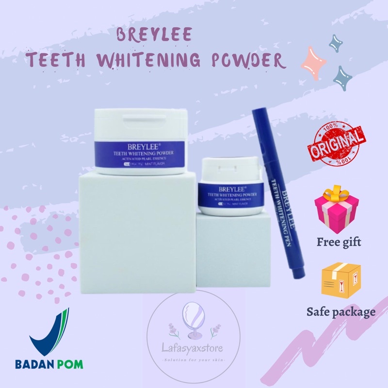 [READY] BREYLEE TEETH WHITENING POWDER ODOL PEMUTIH GIGI PEN PEMBERSIH KARANG GIGI MEMUTIHKAN GIGI