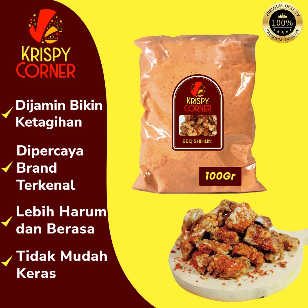 

Bumbu Tabur BBQ Shihlin Bumbu cemilan kentang spiral Goreng Tela Tela Bubuk Tabur Terlaris Premium Instan Rasa BBQ Barbeque Shihlin 100gr