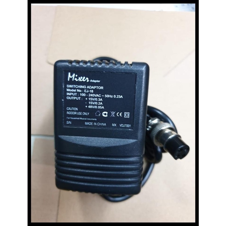 Adaptor Kabel Mixer Ashley 15Vdc 48Vdc 4 Pin New Plug Dc In Kode 1268