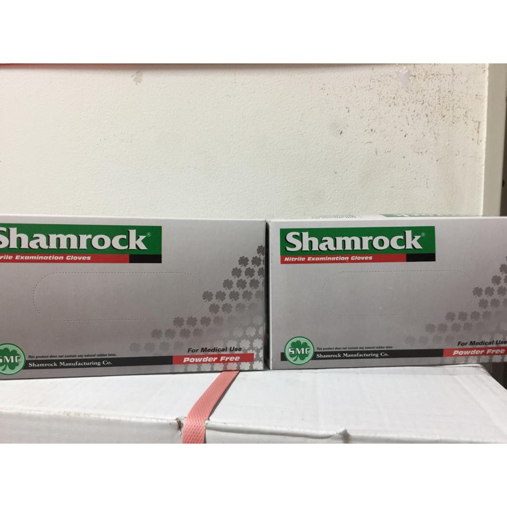 Gloves Nitrile Shamrock Powder Free / Sarung Tangan Shamrock