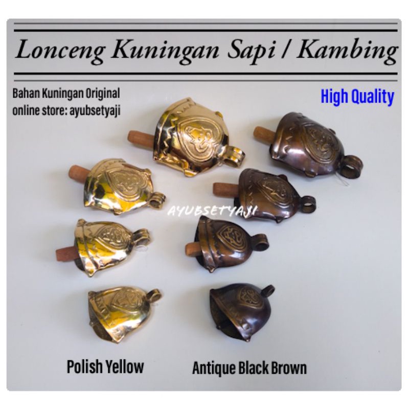 Lonceng Kuningan Bel Sapi ALL VARIAN Genta Kambing Lonceng Pagar klinting Bel Pintu kluntung klintin