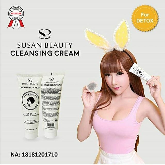 Detox Wajah BPOM Susan Cream Lamars Mengangkat Sisa Kosmetik Anti Penuaan Keriput Pegencang Kerutan