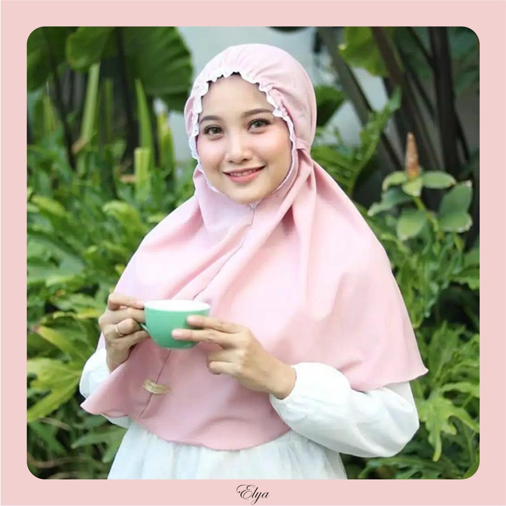 Bergo Maryam | Bergo Elya Instan | Kerut Renda Diamond
