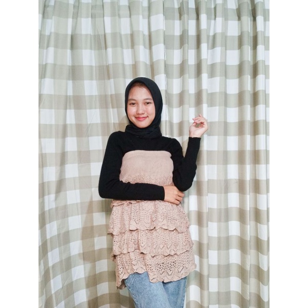 SWEATER RAJUT TEBAL VEST BRUKAT CEWEK COWO