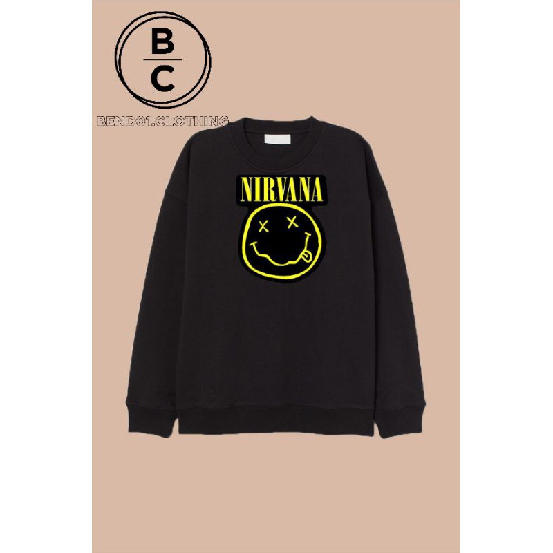 crewneck sweatshirt Nirvana kurtcobain smiley