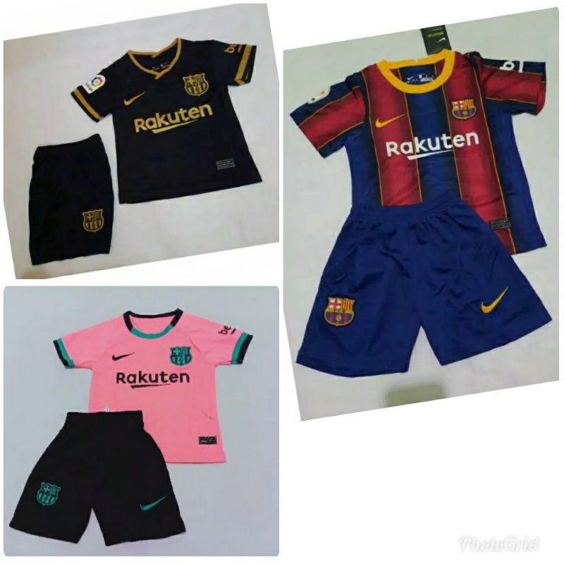 jersey kids Barcelona home away 3rd gradeori thailand Nameset suka-suka /jersey kids premium import
