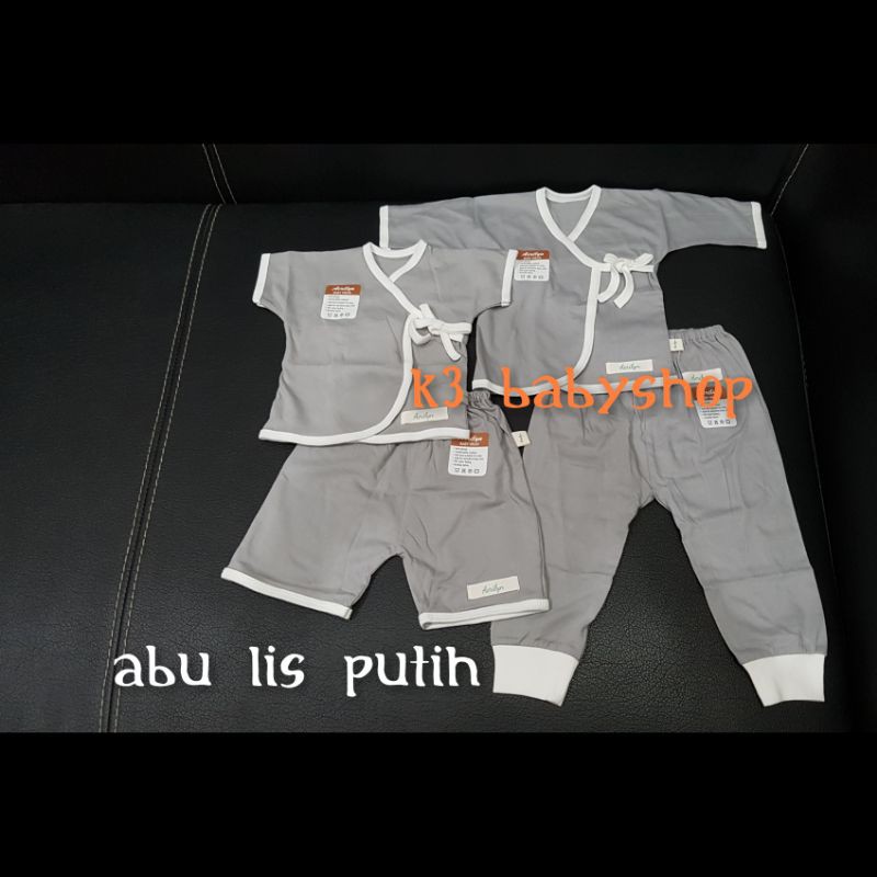 Paket baju bayi newborn Aerilyn kimono pendek panjang set baju bayi baru lahir setelan piyama anak